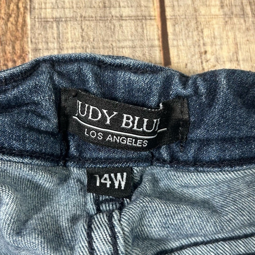 Judy Blue Plus Size Jeans Women 14W Stretch Denim Elastic Waist Tapered - Picture 4 of 7